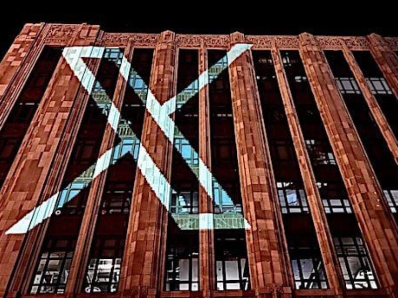 Twitter's headquarters rebranded as 'X' on Monday morning, July 24, 2023. (Courtesy Elon Musk)