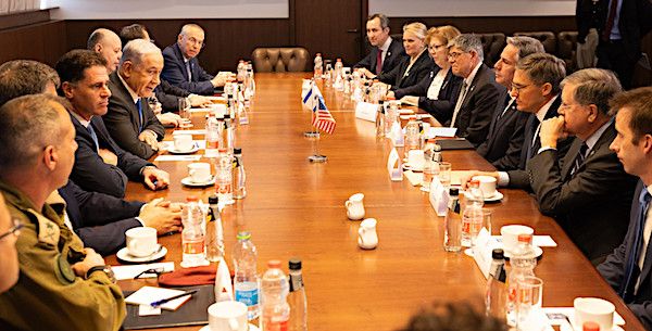 Secretary Antony J. Blinken meets with Israeli Prime Minister Benjamin Netanyahu in Jerusalem, Israel, Wednesday, May 1, 2024. (Official State Department photo by Chuck Kennedy)