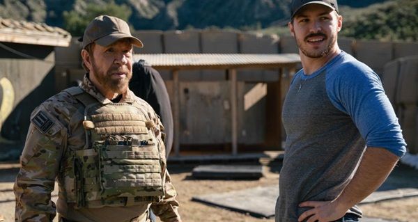 Chuck Norris and son, Dakota, on site making new movie, 