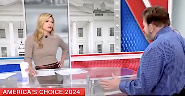 Kate Bolduan of CNN interviewing pollster Frank Luntz (Video screenshot)