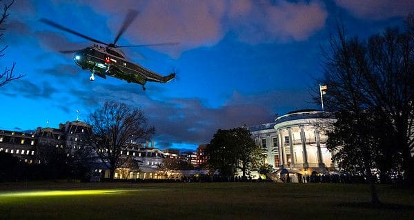 Joe Biden departs for Rehoboth Beach, Delaware, from the South Lawn of the White House aboard Marine One, Friday, Jan. 20, 2023. (Official White House photo by Carlos Fyfe)