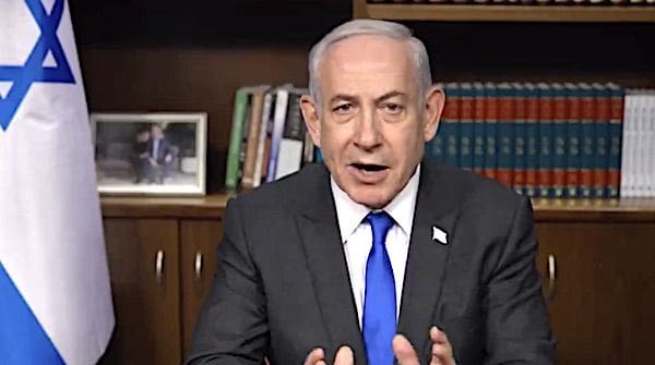 Israel Prime Minister Benjamin Netanyahu on Tuesday, April 30, 2024. (Video screenshot)