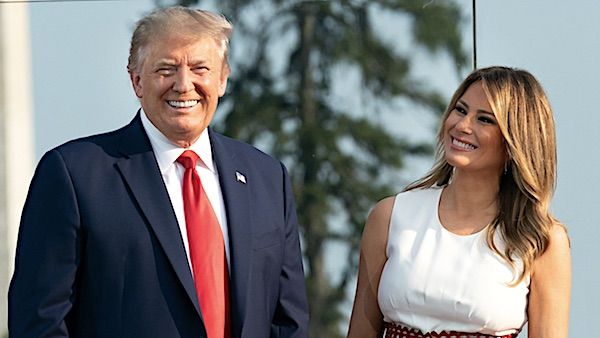 President Donald J. Trump and First Lady Melania Trump attend the 2020 Salute to America event Saturday, July 4, 2020, on the South Lawn of the White House. (Official White House photo by Andrea Hanks)