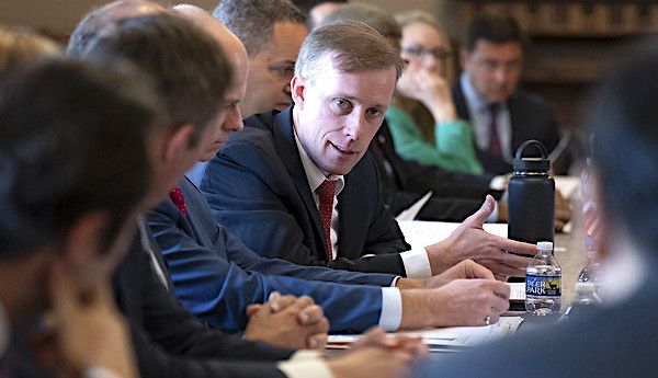 National Security Adviser Jake Sullivan hosts Deputy Prime Minister and Finance Minister Lawrence Wong of Singapore and other senior Singaporean officials, Thursday, Oct. 12, 2023, in the Eisenhower Executive Office Building at the White House. (Official White House photo by Oliver Contreras)