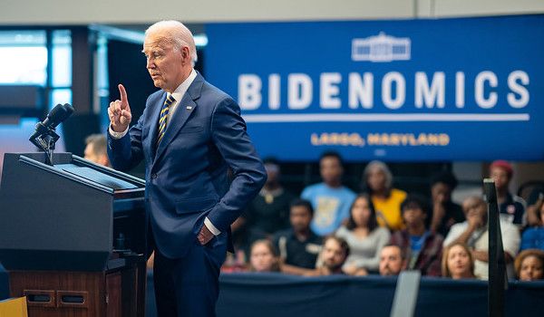 Joe Biden delivers a speech on the U.S. economy and 'Bidenomics,' Thursday, Sept. 14, 2023, at Prince George's Community College in Largo, Maryland. (Official White House photo by Adam Schultz)