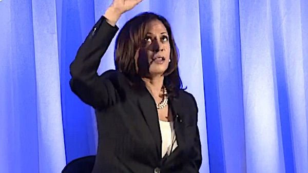 Kamala Harris explains how data is stored in an actual 'cloud that exists above us.' (Video screenshot)