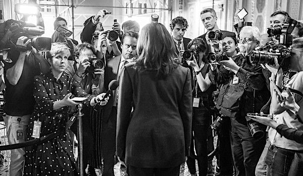 Vice President Kamala Harris addresses the media after presiding over a vote in the U.S. Senate, Tuesday, June 23, 2021, at the U.S. Capitol in Washington, D.C. (Official White House photo by Lawrence Jackson)