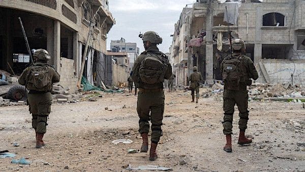 Israel Defense Forces activity in the southern Gaza City district of Zeitoun, Sunday, March 3, 2024. (IDF photo)