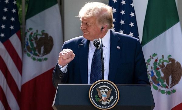President Donald J. Trump in the Rose Garden of the White House on Wednesday, July 8, 2020. (Official White House photo by Tia Dufour)