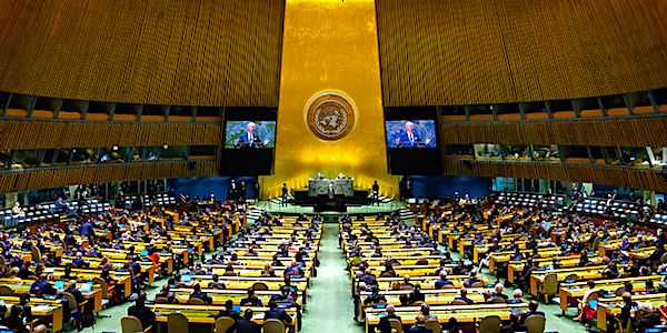 Joe Biden delivers remarks at the United Nations General Assembly, Tuesday, Sept. 21, 2021, in New York. (Official White House photo by Adam Schultz)