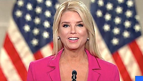 Pam Bondi, former Florida attorney general, speaks at the Republican National Convention on Tuesday, Aug. 25, 2020 (RNC video screenshot)