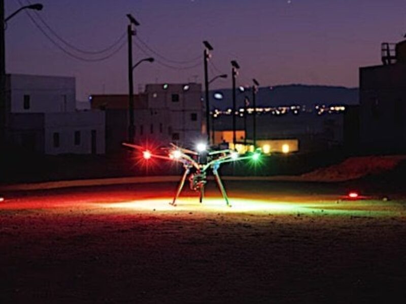 A team of Defense Department drone operators and experts test the technical capabilities of various uncrewed aerial systems during a Defense Innovation Unit prize challenge at Marine Corps Air Ground Combat Center, Twentynine Palms, California, Wednesday, Nov. 6, 2024. (Photo by Devon Bistarkey, Defense Innovation Unit)