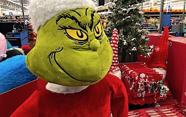 A 'Grinch' character on display at a Walmart in Stuart, Florida, Sunday, Nov. 13, 2022. (Photo by Joe Kovacs)