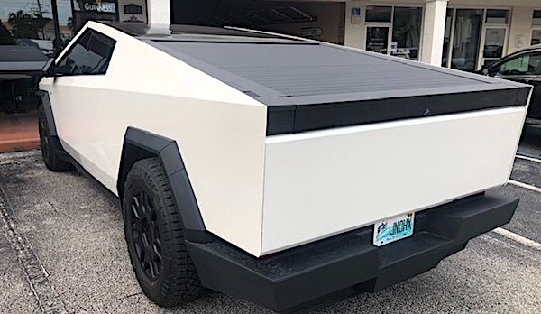 A Tesla Cybertruck (Photo by Joe Kovacs)