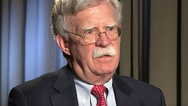 Then-National Security Adviser John Bolton in an interview Aug. 27, 2019, with Radio Free Europe/Radio Liberty (video screenshot)