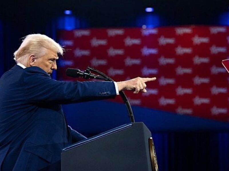 President Donald J. Trump addressing CPAC on Saturday, Feb. 22, 2025 (Official White House photo)