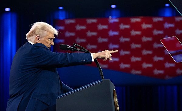 President Donald J. Trump addressing CPAC on Saturday, Feb. 22, 2025 (Official White House photo)