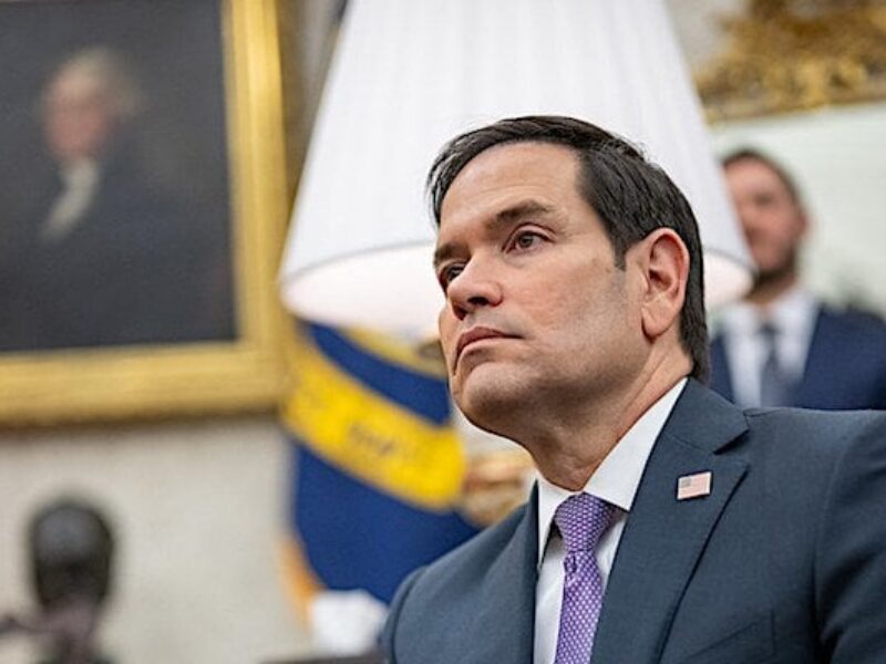 U.S. Secretary of State Marco Rubio joins President Donald Trump, King Abdullah II of Jordan and his son, Crown Prince Hussein bin Abdullah, Tuesday, Feb. 11, 2025, in the Cabinet Room of the White House. (Official White House photo by Daniel Torok)