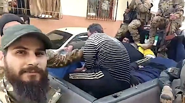 Christians being rounded up in Syria in March 2025 (Video screenshot)