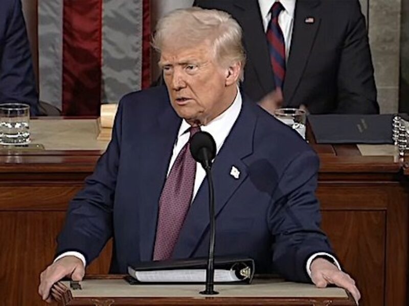 President Donald J. Trump addresses a Joint Session of Congress on Tuesday, March 4, 2025 (Video screenshot)
