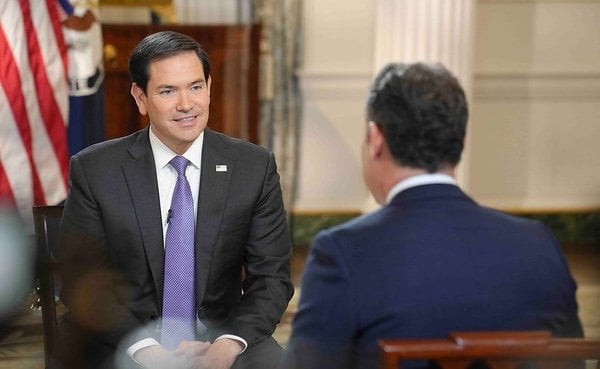 U.S. Secretary of State Marco Rubio is interviewed by Fox News' Brian Kilmeade at the Department of State in Washington, D.C., Feb. 25, 2025. (Official State Department photo by Freddie Everett)