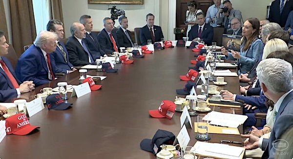 U.S. Agriculture Secretary Brooke Rollins tells President Donald Trump and his Cabinet that allegations have been dropped against a South Dakota ranching family on Wednesday, April 30, 2025