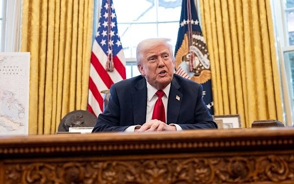 President Donald Trump in the Oval Office on Wednesday, March 26, 2025 (Official White House photo)
