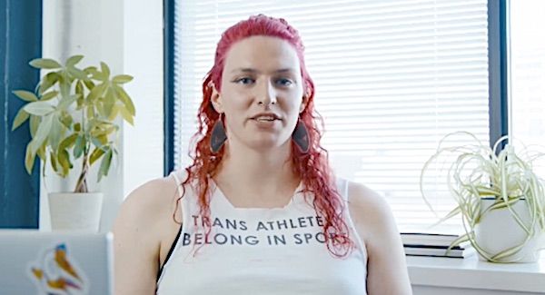 Transgender swimmer Lia Thomas (Video screenshot)