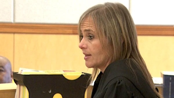 Judge Shelley Joseph in 2018 (WBZ-TV video screenshot)