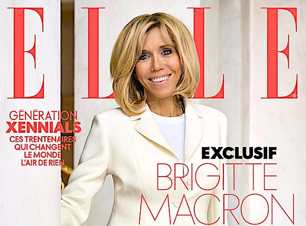 Brigitte Macron on the cover of Elle magazine