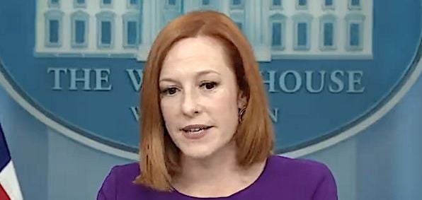 White House press secretary Jen Psaki replies to Fox News reporter Jacqui Heinrich regarding new evidence Joe Biden met with a business partner of his son, contrary to many past statements. (Video screenshot)