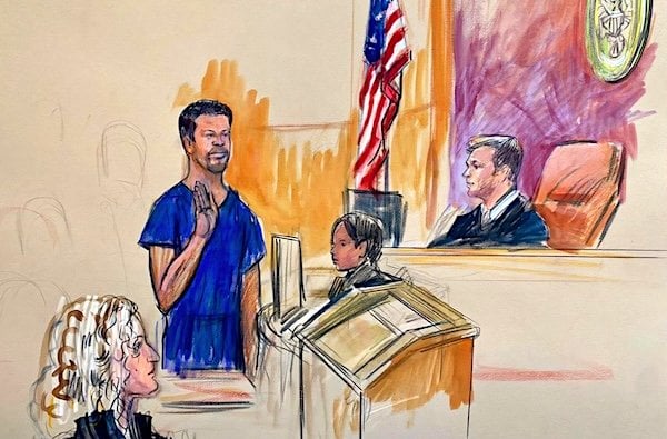 Cole Allen in federal court on Monday, April 27, 2026