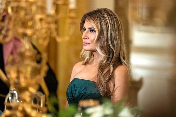 First Lady Melania Trump at a dinner for Crown Prince and Prime Minister Mohammed bin Salman Al Saud of Saudi Arabia, Tuesday, Nov. 18, 2025, in the East Room of the White House. (Official White House photo by Andrea Hanks)
